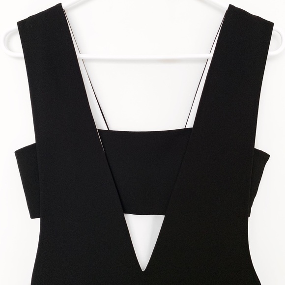 NEW T by Alexander Wang Cutout V Neck Black Dress - Picture 8 of 14